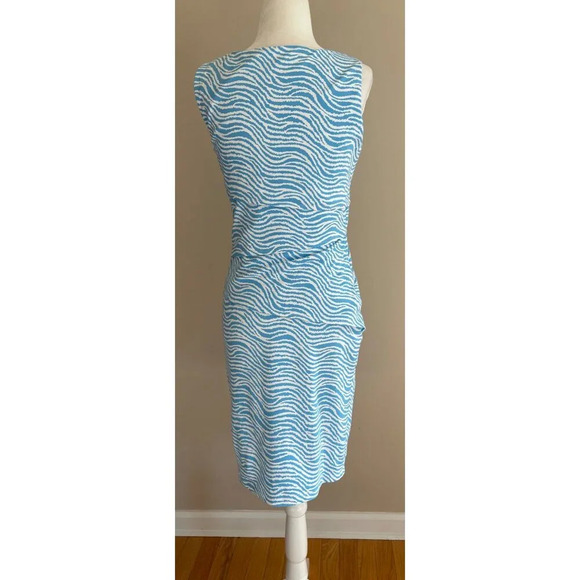 J. Mclauglin Blue Animal Print Sleeveless Catalina Cloth Tiered Dress Size XS - Picture 5 of 11